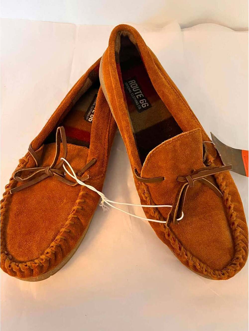 Men's Vintage Route 66 Tan Jordan Tan Suede Moccasin Loafers Size 10